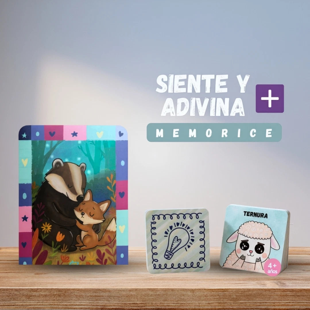 Pack Reconocimiento Emocional con Siente y Adivina y Memorice para trabajar emociones, memoria y atención