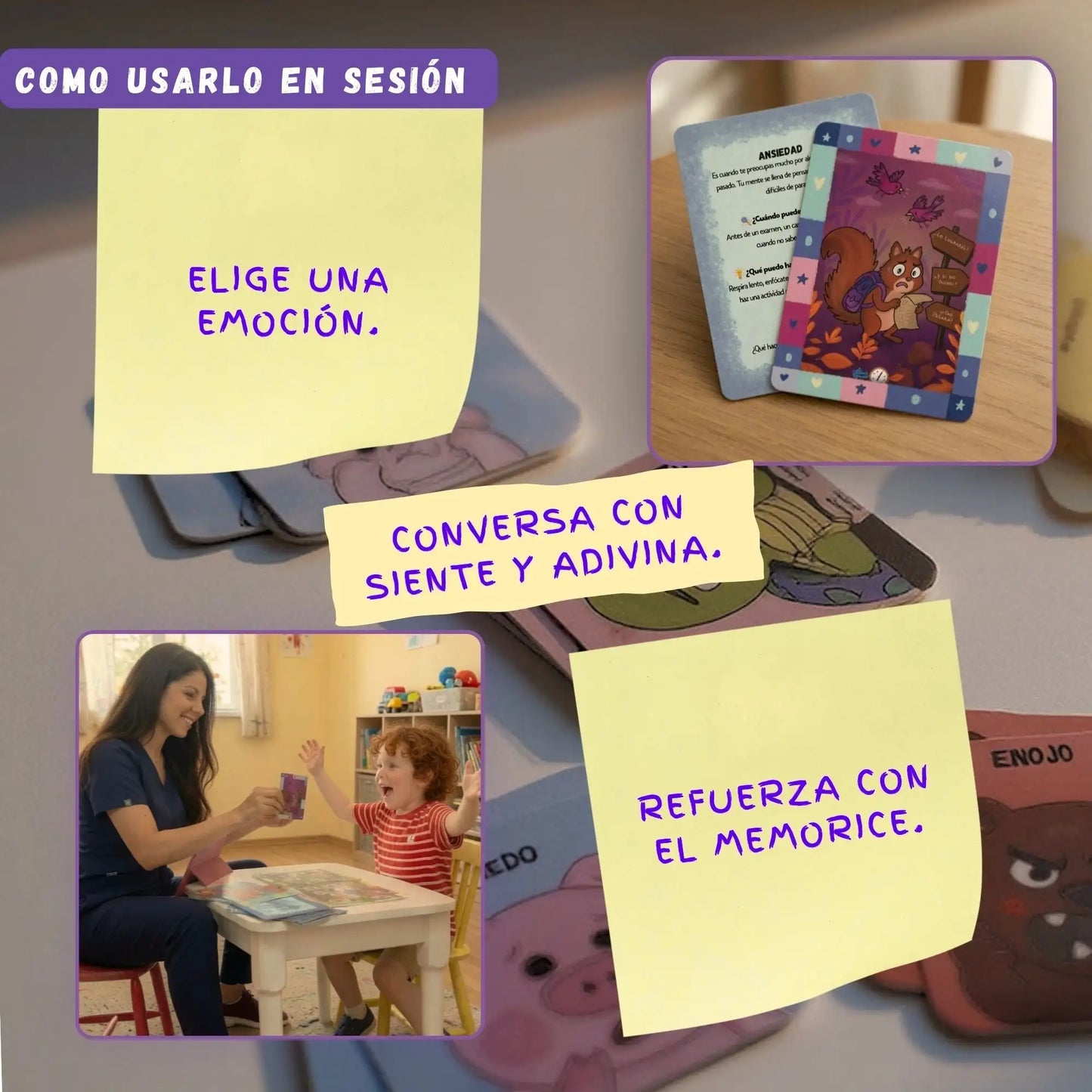 Memorice Siente y Adivina
